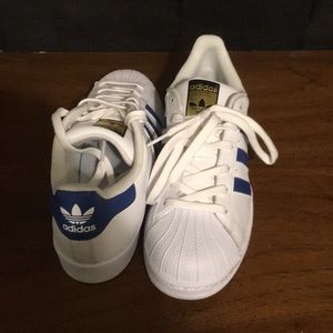 Adidas Superstar Blue And White 6 1/2 Brand New